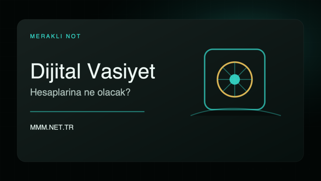 Dijital vasiyet ve çevrimiçi hesap güvenliği için kasayı anlatan koyu modern kapak görseli