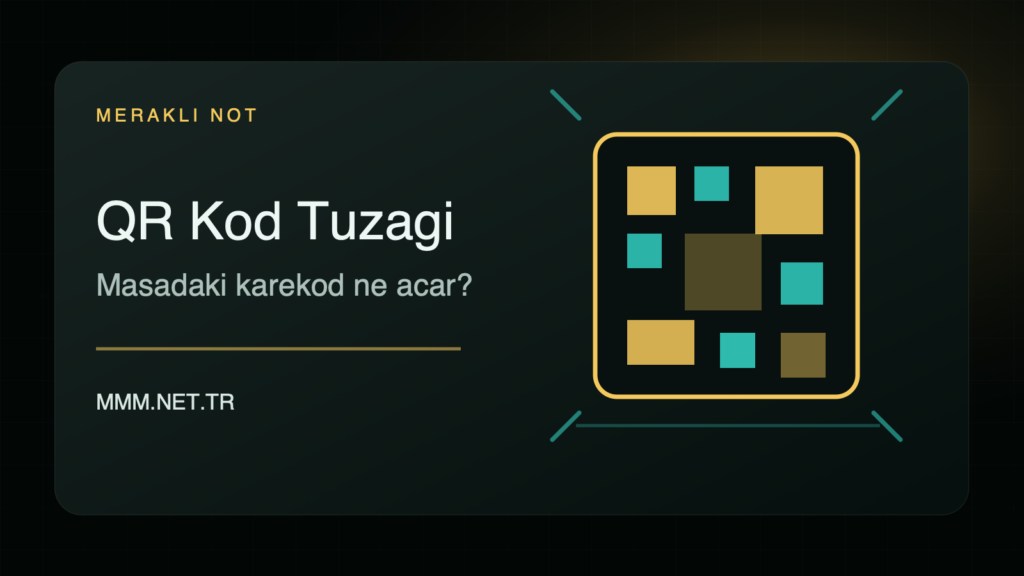 QR kod tuzağı ve kimlik avı riskini anlatan koyu modern karekod kapak görseli