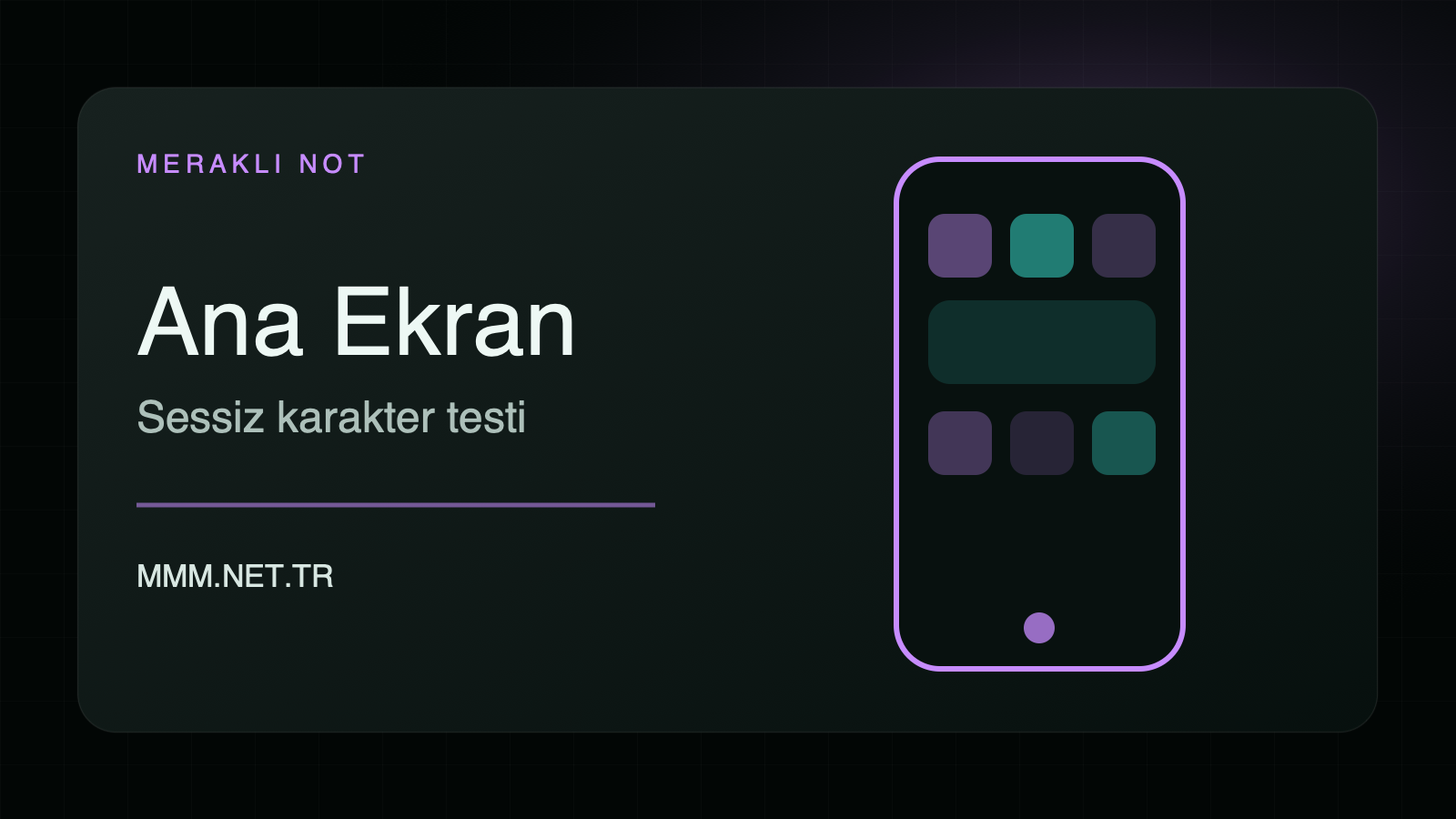 Telefonun Ana Ekranı Aslında Senin Karakter Testin